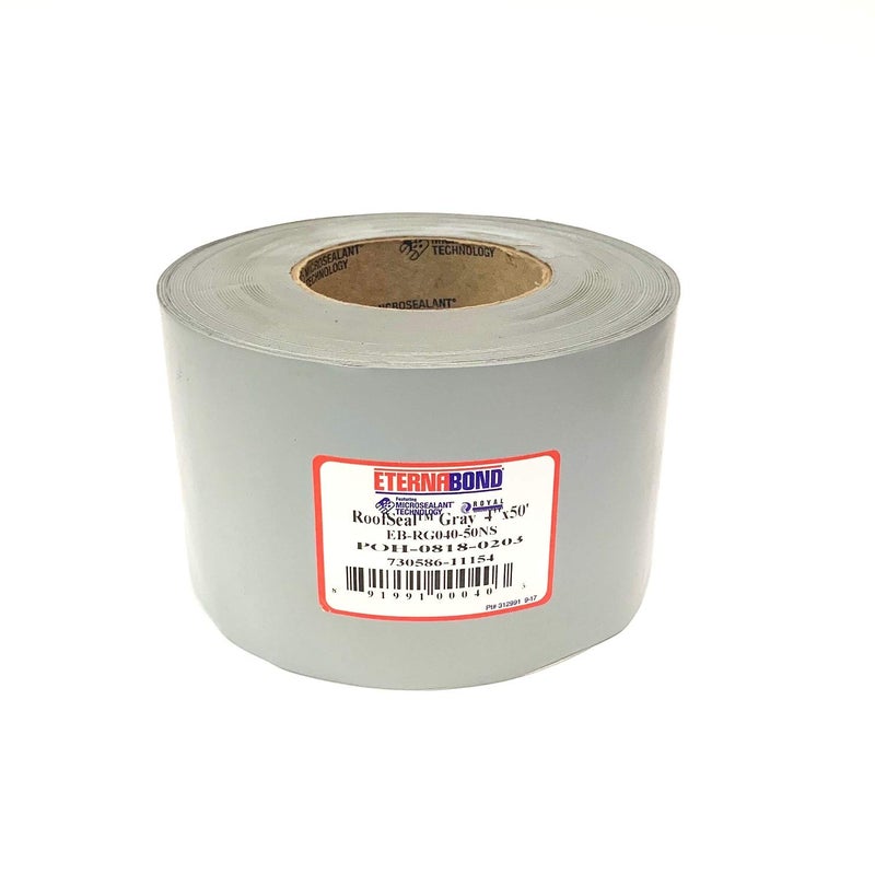 EternaBond Gray Mobile Home RV Rubber Roof Repair 4" x 10' - 10 Foot, 10 Feet - Image 1